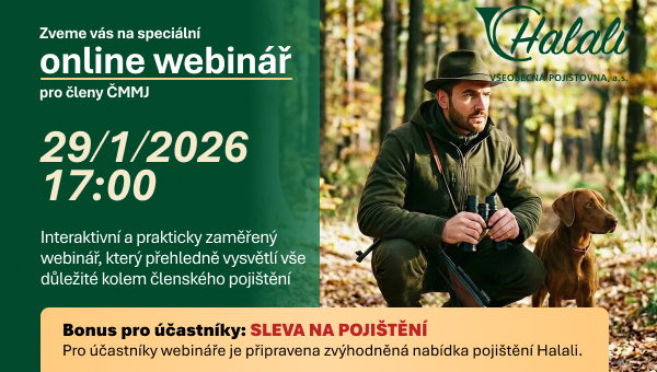 Halali zve na speciální online webinář pro členy ČMMJ